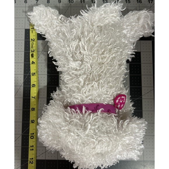 Barbie Plush Dog Light Up Nose Barking Sneezing 2011 Mattel White Pink Collar - Picture 16 of 16